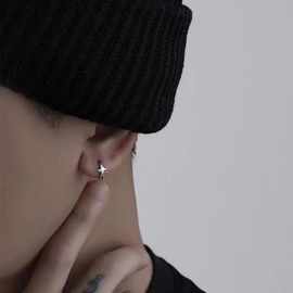 男士设计感星芒耳环女时尚百搭简约耳扣睡觉不用摘养耳洞耳圈