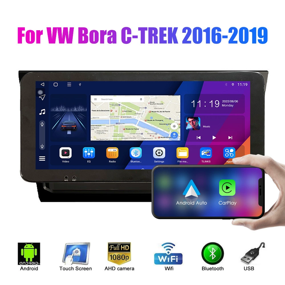 Подходит для Volkswagen 2016-2019 Android автомобильный навигатор, GPS, камера заднего вида, универсальный мультимедийный блок