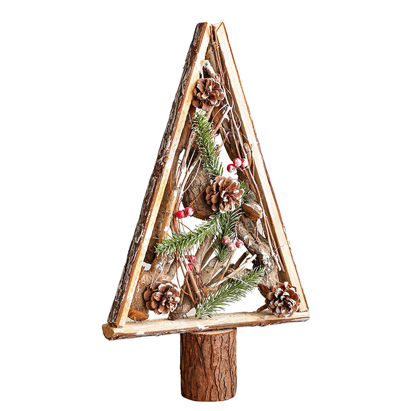 Nuevos adornos de Navidad transfronterizos adornos de árbol de Navidad de madera escritorio decoración de ventanas de decoración de Navidad props de escena