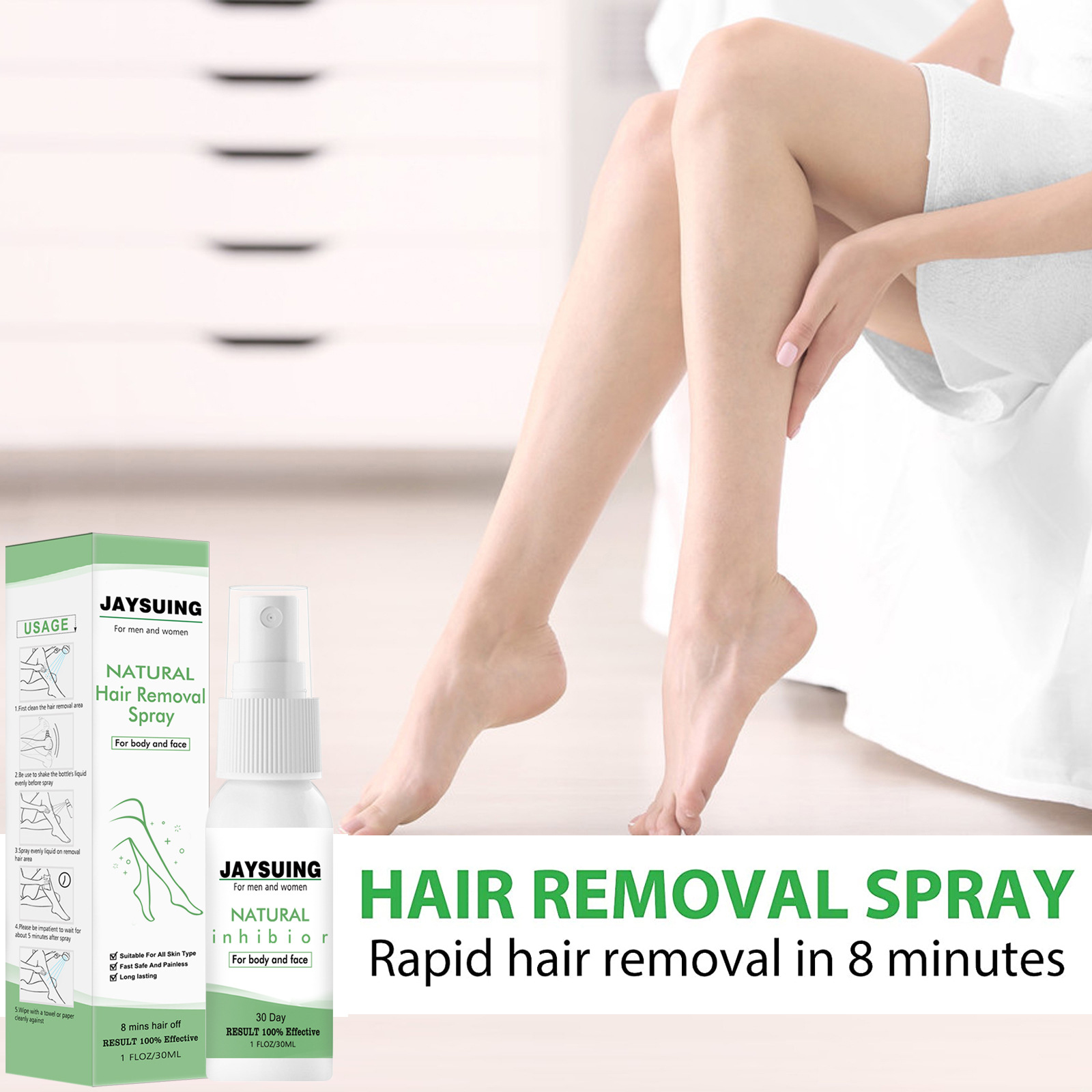 Jaysuing Hair Removal Spray Mousse Foam Gentle Hair Removal Hair Removal Spray Does Not Irritate The Whole Body