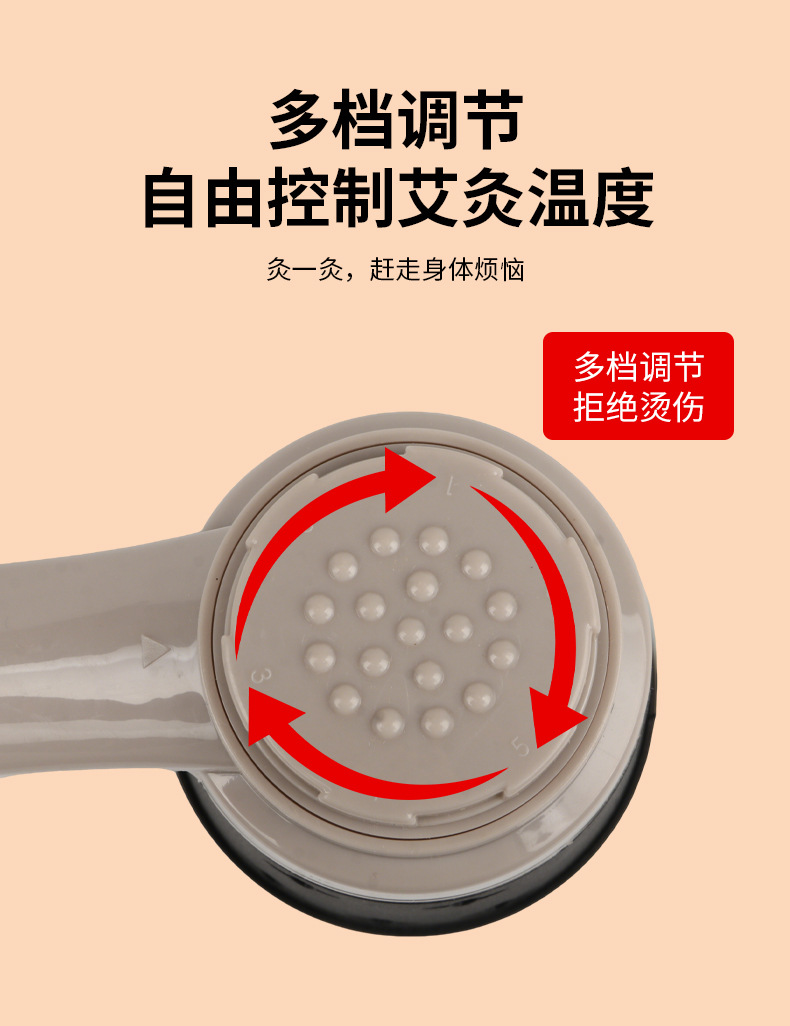 Handheld Moxa Device Home Portable Moxibustion Stick for Neck Shoulder Back Knee Warm Therapy with 108 Moxa Cones quality and texture