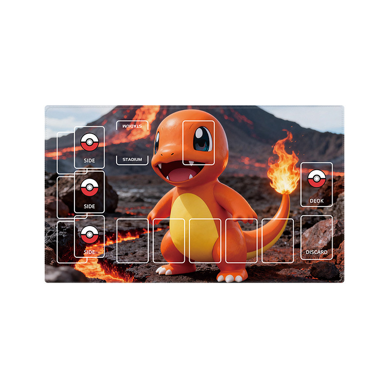 Pokémon juego gran almohadilla de bloqueo grueso doble tarjeta de combate almohadilla de tarjeta de batalla mesa simple almohadilla de mesa
