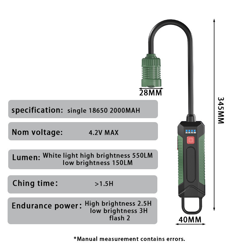 New cross-border soft tube household magnetic inspection light, professional outdoor emergency lighting, car repair work light