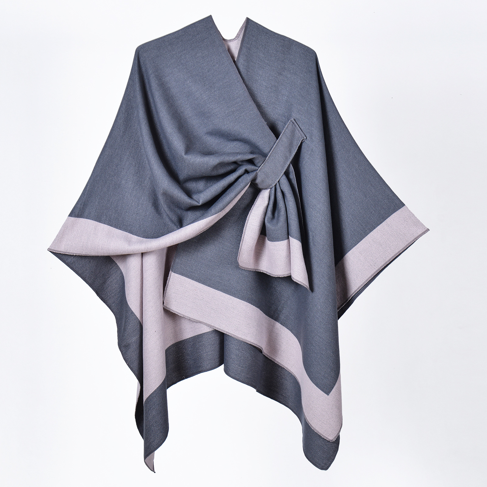 Barra oblicua de doble borde rosa grisáceo oscuro