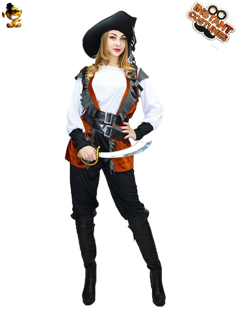 Halloween de las mujeres adultas pirata Cosplay traje adulto mujer pirata etapa traje ropa de fiesta