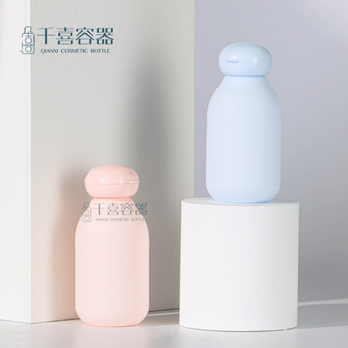 Round and Plump PE Flocked Soft Tube Bottle 100ml Travel Set with Flip Cap Cosmetics Care Product Lotion Dropper Bottle