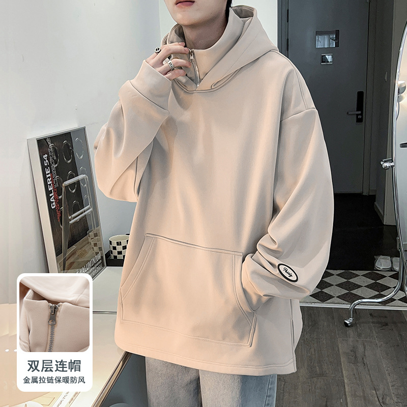 미국 스타일 후드티 남성용 오버사이즈 틈새시장 하이 스트리트 트렌드 인스 봄 가을 남성 의류 아우터