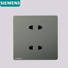 SIEMENS/Siemens switch Haocai dark gray silver series socket panel type 86 large plate frameless five-hole plug