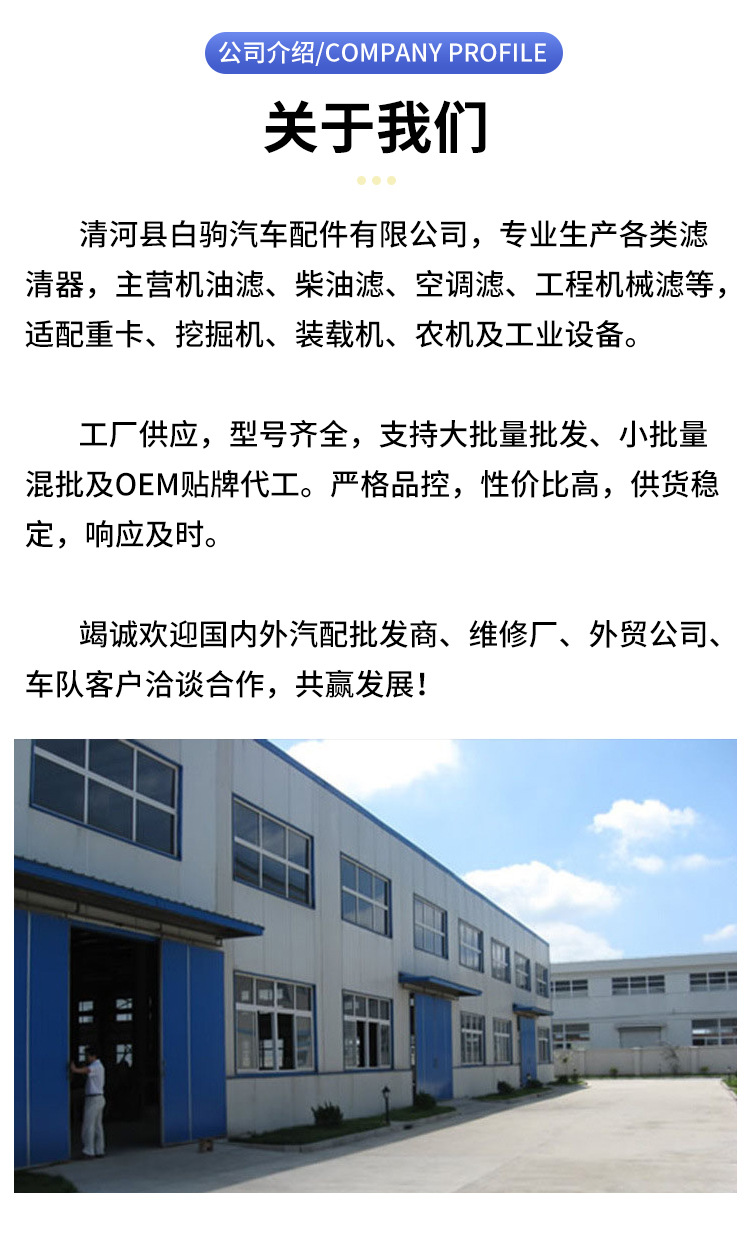 Suitable for Daf 2277129 2277128 Diesel Filter Element Factory Supply
