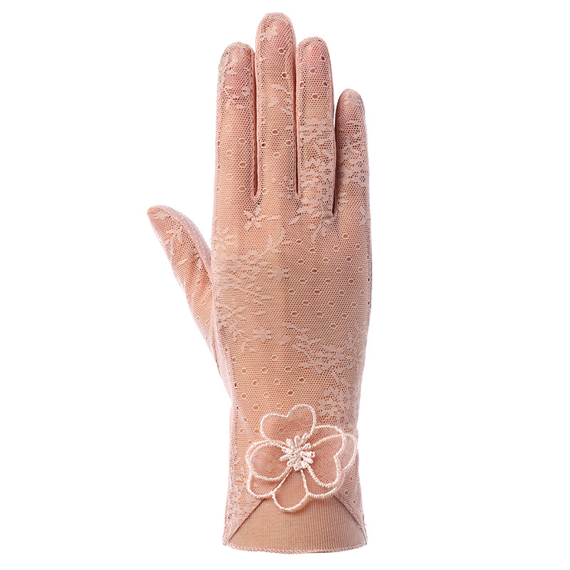 Guantes de protección solar para mujer primavera y verano guantes de pantalla táctil de encaje Delgado conducción transpirable guantes de equitación de protección solar al aire libre