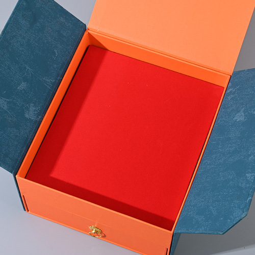Creative Double-Door Five-Power Herbal Supplement Packaging Box, Empty Container—Ideal for Ginseng, Deer Antler Slices, and Four-Ingredient Dried Goods
