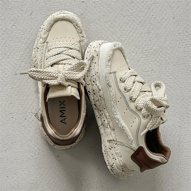 7cm невидимка и увеличение чернил пара растворенных обуви дизайнер ретро сшивания нишевые повседневные кроссовки мужчины