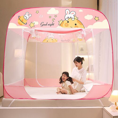 New Installment-Free Mosquito Net, Three-Door, Foldable Yurt Design, Anti-Mosquito, Single or Double Use, Encrypted Wholesale
