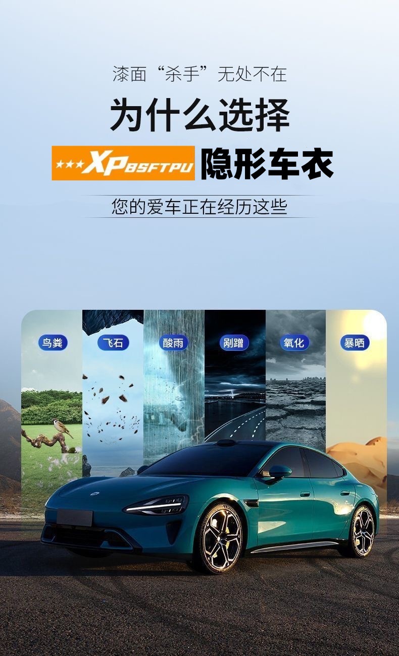 Invisible Car Film, Imported Tpu Paint Protection Film, Full Body Matte Film, Car Film, Transparent Self-Repairing Film