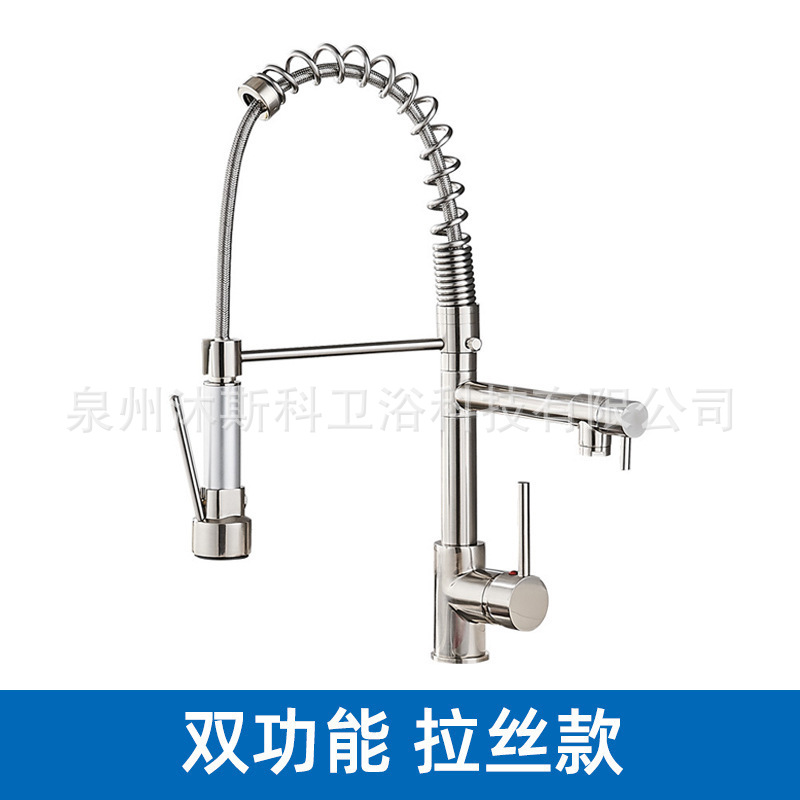 Grifo de cocina transfronterizo lavabo universal grifo de agua fría y caliente fregadero al por mayor de comercio exterior soporte de resorte grifo de cocina image 13