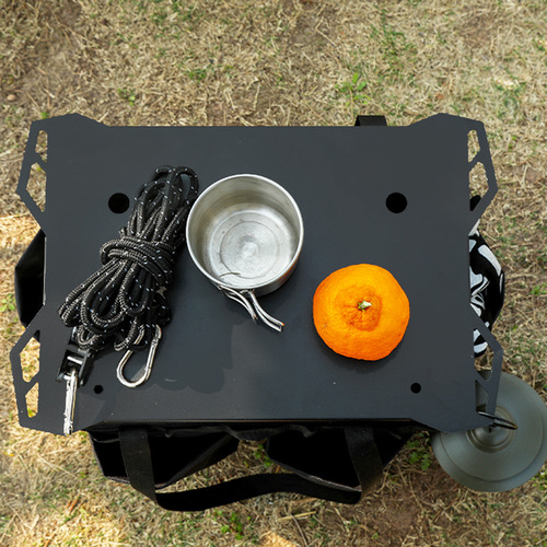Outdoor tool storage box, lid, light stand, gas can, desktop large capacity picnic tableware bag, table board