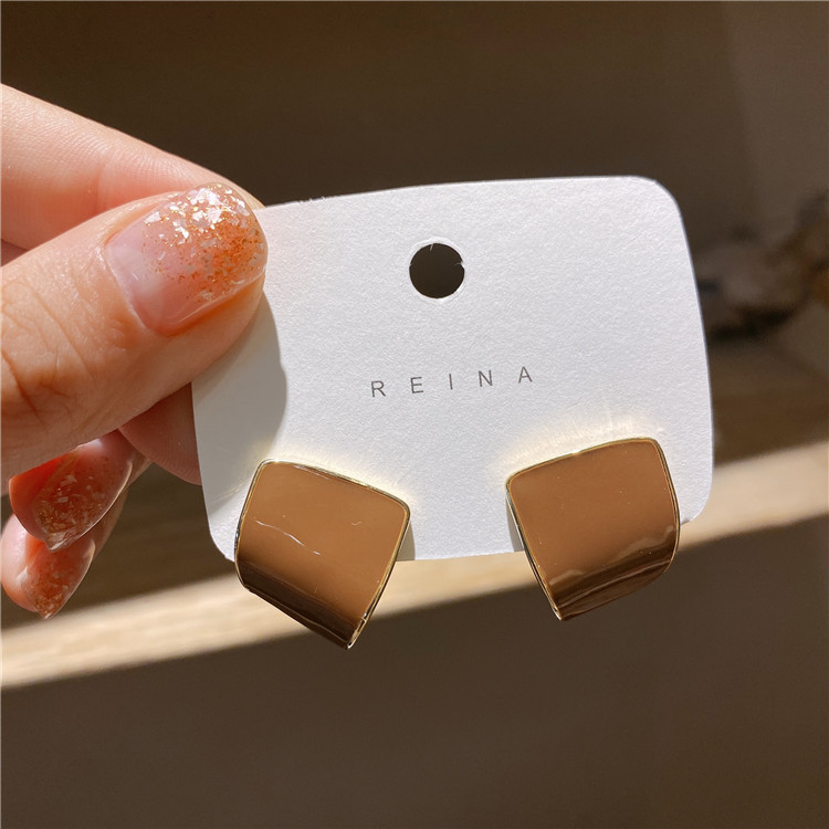 1 Pair Retro Geometric Alloy Enamel Womenu0027S Ear Studs