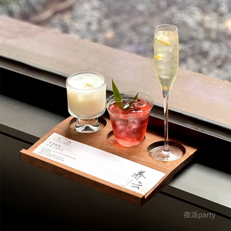 創意雞尾酒杯組合套裝一酒三喝杯子咖啡冷萃杯陶玻璃杯氛圍感酒杯