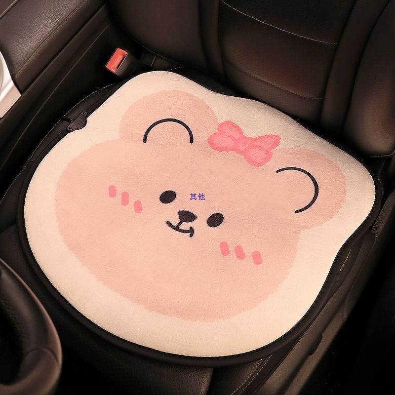 速热卡通加热垫汽车坐垫12冬季毛绒垫车载电加热短绒保暖座垫