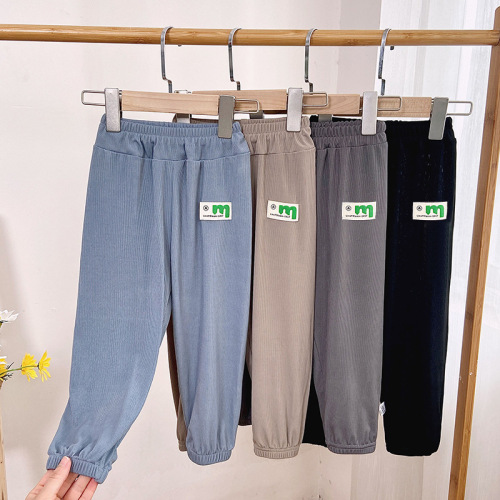 Children's anti-mosquito pants, summer thin ice silk children's pants, boys' breathable bloomers, girls' pants, casual loose trousers