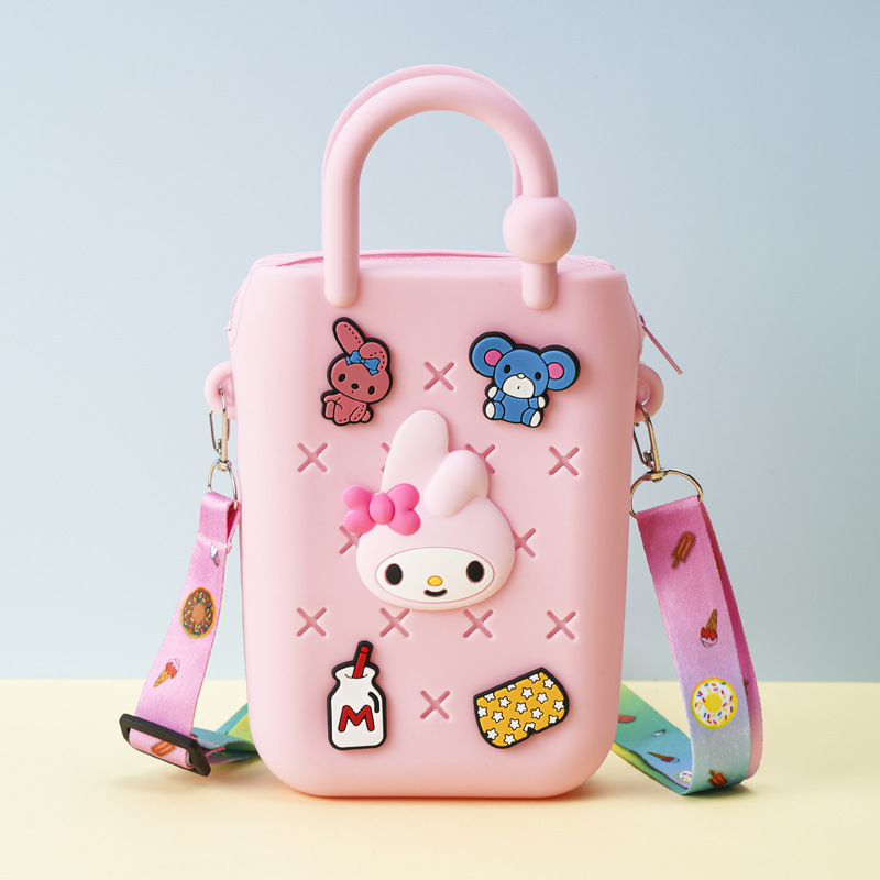 핑크색 카툰 랜덤 지퍼형