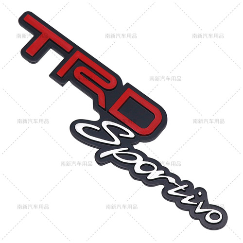 Suitable for Toyota TRDSPORTS aluminum alloy modified car stickers TRDSPORTIVO brushed aluminum stickers