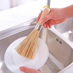Kitchen pot washing pot wooden handle bamboo brush natural pot washing brush dishwashing decontamination cleaning pot brush supplies artifact wholesale
