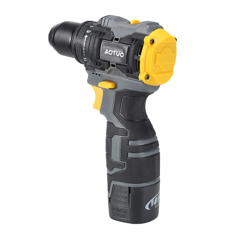 Transfronterizos industriales de potencia taladro de mano de litio eléctrico taladro de carga de doble velocidad taladro de impacto doméstico destornillador eléctrico multifuncional