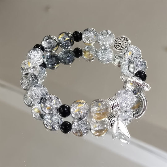 2024 Chinese Ice Crack Beaded Bracelet High-grade Niche Retro Trendy Men All-match Student Girlfriend Clearance Explosive Bracelet