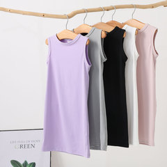 Girls T-shirt dress, Western-style summer clothes for children and middle-aged children 2023 new loose A-line skirt, sharkskin thin vest long skirt