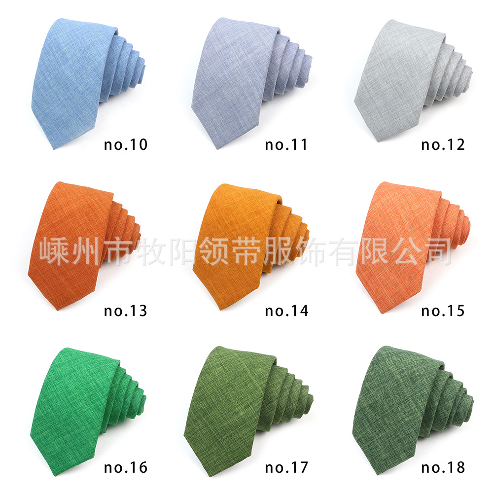 Solid color casual tie 3