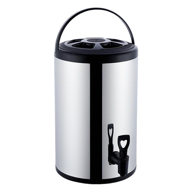 304 Cubo de aislamiento de té de leche de acero inoxidable Cubo de té de leche comercial de doble capa Cubo de té de leche de soja Cubo de café agua hirviendo Cubo de té