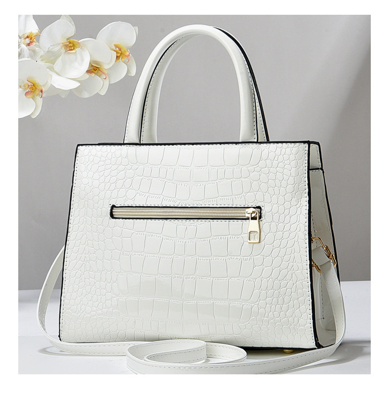 970g Weight Polyester Lining Material Zipper Closure Type Single Shoulder Strap Strap Type Tote Bag Bags Type Casual, Travel Occasion Pu Leather Material Solid Color, Crocodile Pattern All Seasons Season Women's Gender Vintage Style, Classic Style Style Large Size Women's Large Pu Leather Solid Color Crocodile Vintage Style Classic Style Zipper Tote Bag