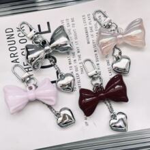 【爆款】韩国2025气质亚克力蝴蝶结手机扣挂件少女感包包挂饰