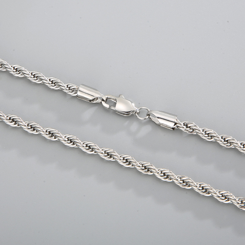 18K Real Gold Plated Plating Material Necklace Classification PVD Coated 18K Gold Plated Geometric Titanium Steel Simple Style Waterproof Non Tarnish Necklace