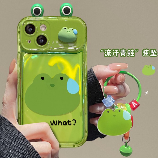 Suitable for Apple 15Promax Mobile Phone Case Iphone14/13 Frog Doll Pendant 17/16 Flip Mirror 12 Suitable for Apple 15Promax Mobile Phone Case Iphone14/13 Frog Doll Pendant 17/16 Flip Mirror 12