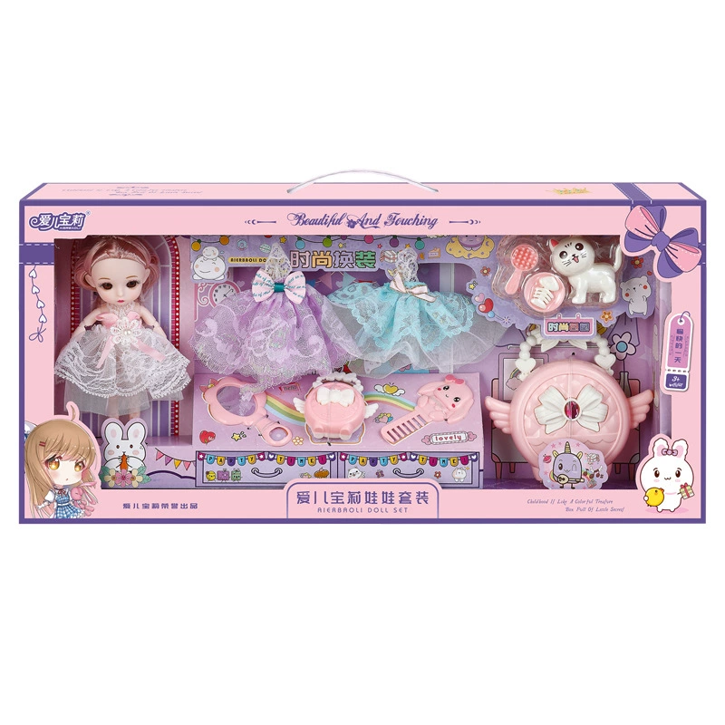 Doll Large Princess Gift Set, Dressing Playset with Accessories, Realistic Family Toy