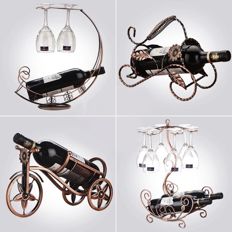 Household Wine Glass Rack Wine Cabinet Wine Rack Ornaments Wine Decoration Inverted Wine Bottle Rack Light Luxury High-end Wine Rack