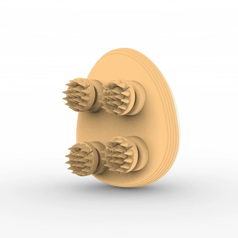 Ручной скальп‑массажёр (Kangyida), перезаряжаемый USB, силиконовые насадки, готов к подарку