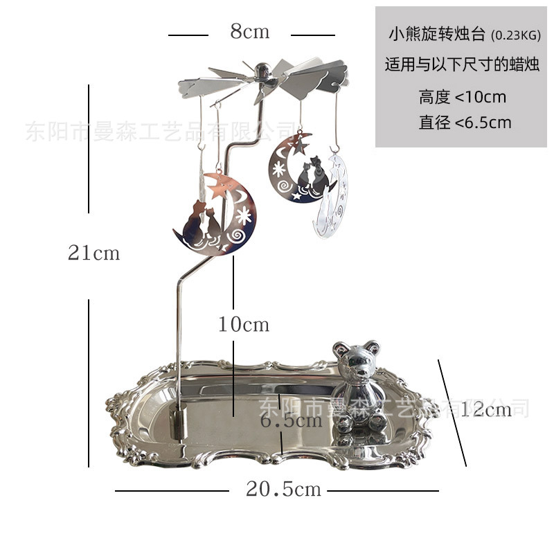Luz de lujo plata giratoria aromaterapia candelabro bandeja retro europeo romántico oro linterna decoración del hogar