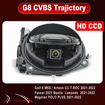 Vehicle camera with flip-up display and trajectory - cvbs-ccd-trajectory-model