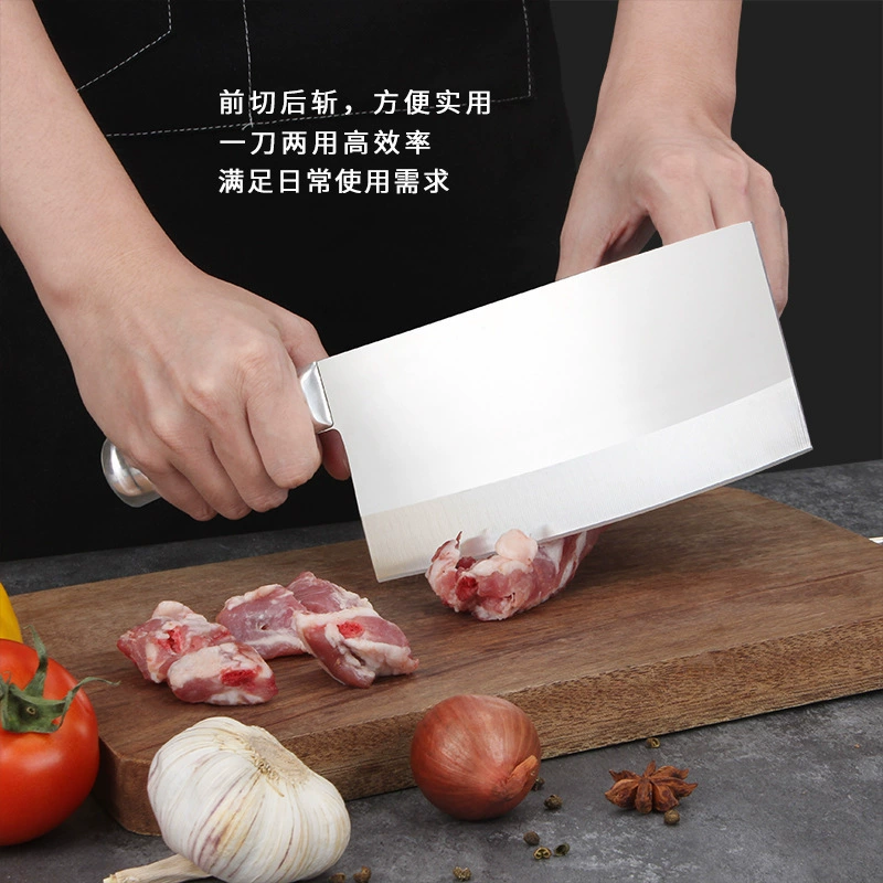 Нержавеющая сталь кухонный нож бытовой кухонный резной нож для мяса все сталь острый резак повар специальный инструмент зонa