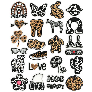 Cartoon Leopard Series Creative New Cute Shoe Flower Decorative Buckle Accessories Diy Soft Rubber Removable Garden Shoe Buckle