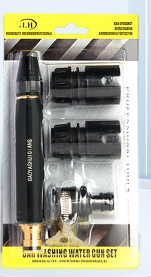 High pressure car wash water gun High-Pressure Water Guns for Home Use - metal-black-diamond-bubble-shell-model-black-connector