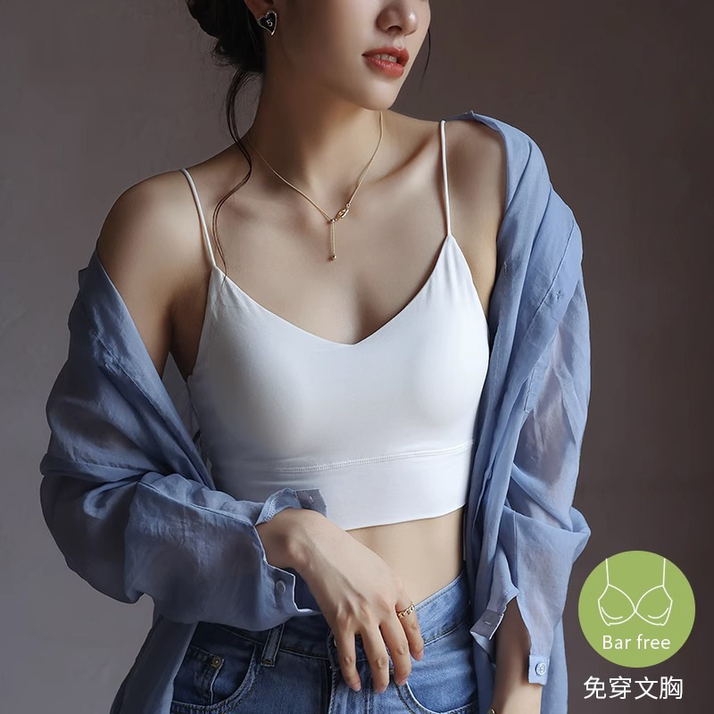 Camisole Women's Summer Outer Wear with Chest Pad All-In-One High-Bottom Beautiful Back Seamless Tube Top with Bottoming Top Camisole Women's Summer Outer Wear with Chest Pad All-In-One High-Bottom Beautiful Back Seamless Tube Top with Bottoming Top