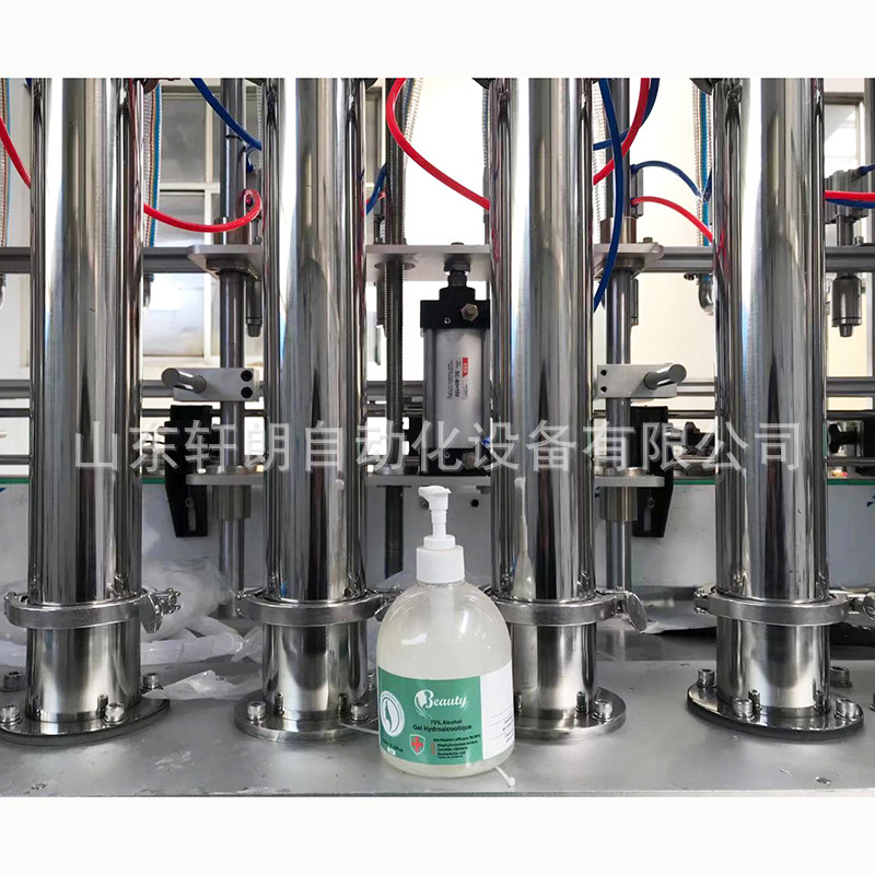 凝胶生产线 8头全自动消毒液灌装生产设备 洗手液活塞灌装机厂家