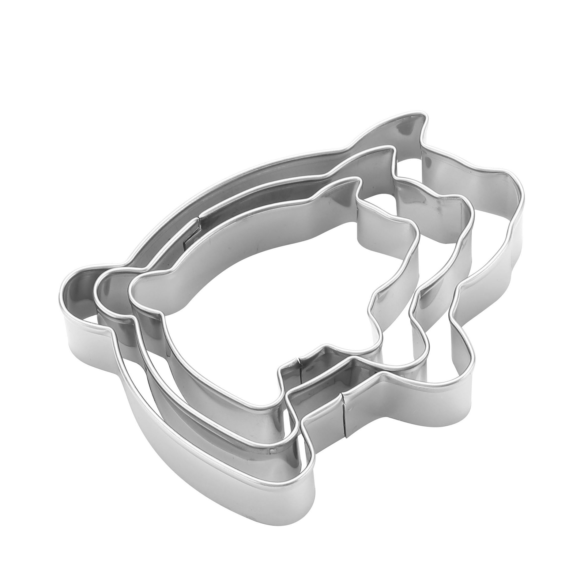 Juego de molde de galleta de cerdo de acero inoxidable, herramienta de bricolaje para hornear, gadgets explosivos de Amazon, fuente puntual