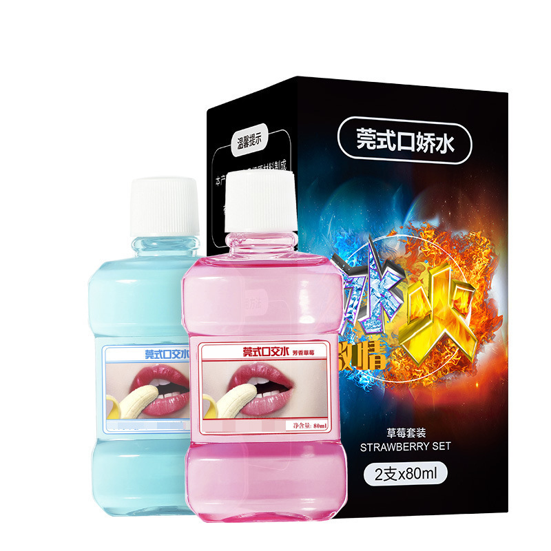 Strawberry Mint Oral Pleasure Liquid 80ml Duo, Warming and Cooling Sensation — detail image 12