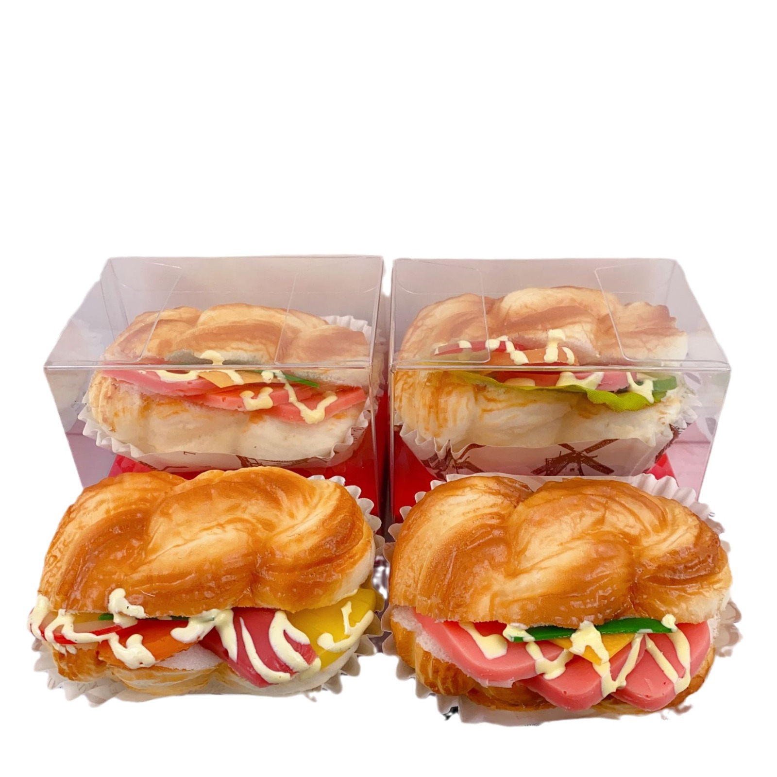 New creative ox horn bag hot dog shape slow rebound pinch music cute simulation food play pinch music decompression toys