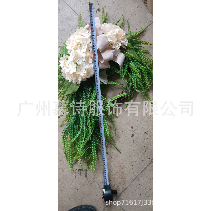 2025年秋季春香槟绣球柳叶花环跨境亚马逊Fall Hydrangea Wreaths|undefined